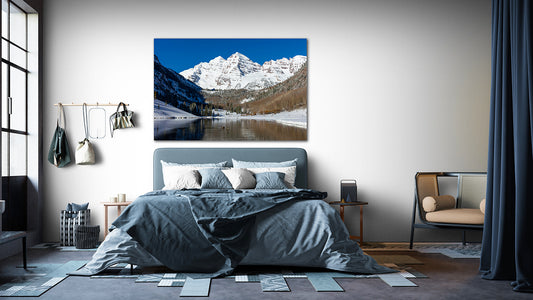 Beautiful Modern Room with Limited Edition Landscape Photography 